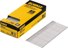 DeWALT - 18 Gauge 2" Long Brad Nails for Power Nailers - Steel, Bright Finish, Smooth Shank, Straight Stick Collation, Brad Head, Chisel Point - Exact Tool & Supply