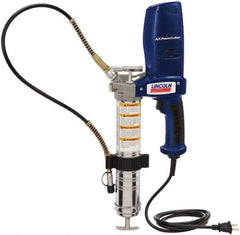 Lincoln - 7,000 Max psi, Flexible Electric Grease Gun - 14-1 & 2 oz (Cartridge) & 16 oz (Bulk) Capacity, 1/8 Thread Outlet, Bulk & Cartridge Fill, Includes 6" Power Card, Compact Carrying Case, Coupler & Valves - Exact Tool & Supply