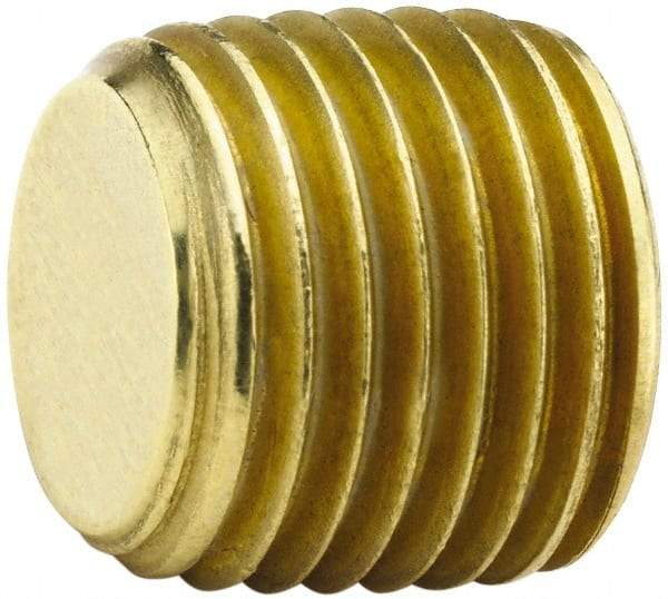 Parker - 3/8 Male Thread, Brass Industrial Pipe Hex Head Plug - MNPTF, 1,000 psi - Exact Tool & Supply