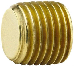 Parker - 3/8 Male Thread, Brass Industrial Pipe Hex Head Plug - MNPTF, 1,000 psi - Exact Tool & Supply