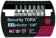 7 Piece - IPR8; IPR10; IPR15; IPR20; IPR25; IPR27; IPR30 Insert Bits - Quick Release Holder - Security TorxPlus Selector Bit Set Plastic XSelector Storage Box - Exact Tool & Supply