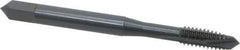 OSG - #12-24 UNC, 3 Flute, Oxide Finish, Vanadium High Speed Steel Spiral Point Tap - Plug Chamfer, Right Hand Thread, 2-3/8" OAL, 15/16" Thread Length, 0.22" Shank Diam, Series 280 - Exact Tool & Supply