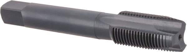 OSG - 5/8-18 UNF, 3 Flute, Oxide Finish, Vanadium High Speed Steel Spiral Point Tap - Plug Chamfer, Right Hand Thread, 3-13/16" OAL, 1-13/16" Thread Length, 0.48" Shank Diam, Series 280 - Exact Tool & Supply
