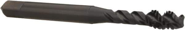 OSG - #12-24 UNC 3 Flute 2B/3B Modified Bottoming Spiral Flute Tap - Vanadium High Speed Steel, Oxide Finish, 2-3/8" OAL, Right Hand Flute, Right Hand Thread, H3, Series 290 - Exact Tool & Supply