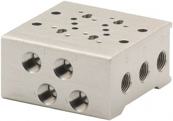 ARO/Ingersoll-Rand - 1/8" 4 Station Solenoid Valve Manifold - Use with Sierra 15mm Solenoid Valves - Exact Tool & Supply