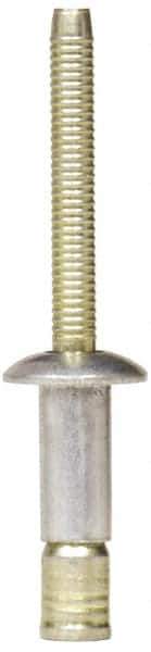 RivetKing - Size 810 Dome Head Aluminum Structural with Locking Stem Blind Rivet - Aluminum Mandrel, 0.08" to 5/8" Grip, 0.53" Head Diam, 0.257" to 0.261" Hole Diam, 0.847" Length Under Head, 1/4" Body Diam - Exact Tool & Supply