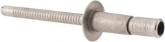RivetKing - Size 64 Dome Head Stainless Steel Structural with Locking Stem Blind Rivet - Stainless Steel Mandrel, 0.062" to 0.27" Grip, 0.4" Head Diam, 0.194" to 0.204" Hole Diam, 0.416" Length Under Head, 3/16" Body Diam - Exact Tool & Supply