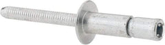 RivetKing - Size 86 Dome Head Steel Structural with Locking Stem Blind Rivet - Steel Mandrel, 0.08" to 3/8" Grip, 0.53" Head Diam, 0.257" to 0.261" Hole Diam, 0.556" Length Under Head, 1/4" Body Diam - Exact Tool & Supply