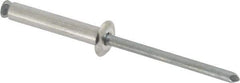RivetKing - Dome Head Aluminum Peel Blind Rivet - Steel Mandrel, 0.188" to 0.866" Grip, 3/8" Head Diam, 0.196" Max Hole Diam, 1.063 to 1.012" Length Under Head, 3/16" Body Diam - Exact Tool & Supply