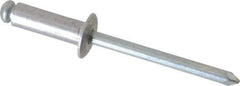 RivetKing - Dome Head Aluminum Peel Blind Rivet - Steel Mandrel, 0.157" to 0.315" Grip, 0.315" Head Diam, 0.165" Max Hole Diam, 0.472 to 0.511" Length Under Head, 5/32" Body Diam - Exact Tool & Supply