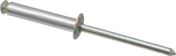 RivetKing - Dome Head Aluminum Peel Blind Rivet - Steel Mandrel, 0.157" to 0.69" Grip, 0.315" Head Diam, 0.165" Max Hole Diam, 0.787 to 0.826" Length Under Head, 5/32" Body Diam - Exact Tool & Supply