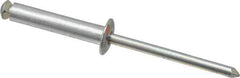 RivetKing - Dome Head Aluminum Peel Blind Rivet - Steel Mandrel, 0.157" to 0.69" Grip, 0.315" Head Diam, 0.165" Max Hole Diam, 0.787 to 0.826" Length Under Head, 5/32" Body Diam - Exact Tool & Supply