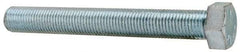 Made in USA - 7/16-20 UNF, 3-1/2" Length Under Head Hex Head Cap Screw - Fully Threaded, Grade 5 Steel, Zinc-Plated Finish, 5/8" Hex - Exact Tool & Supply