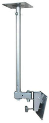 Video Mount - Steel, Flat Panel Ceiling Mount For 10 to 23 Inch LCD Monitor - Silver, 25 Lbs. Load Capacity, 30° Max Tilt Angle, Ceiling Mount Rotating and Tilting - Exact Tool & Supply