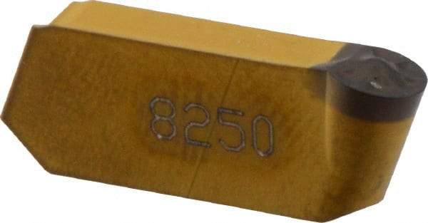 Iscar - 420GIMY Grade IC8250, 4mm Cutting Width Carbide Grooving Insert - 2mm Max Depth of Cut, Neutral, 0.079" Corner Radius, TiCN/Al2O3 Finish - Exact Tool & Supply