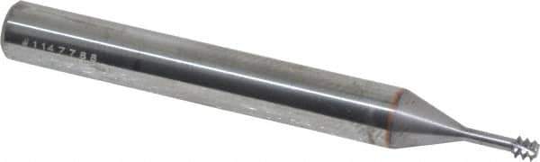 Vargus - #10-32, #6-32, #8-32 Thread, 1/4" Shank Diam, Bright Coating, Solid Carbide Straight Flute Thread Mill - 3 Flutes, 2.244" OAL, #6 Min Noml Diameter - Exact Tool & Supply