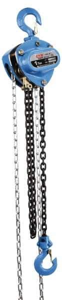Value Collection - 6,000 Lb Lifting Capacity, 15' Lift Height, Hand Hoist - Made from Chain, 84' Overhaul to Lift 1', 84 Lb Avg Pull to Lift Rated Load, 1 Chain - Exact Tool & Supply