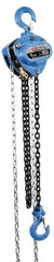 Value Collection - 6,000 Lb Lifting Capacity, 15' Lift Height, Hand Hoist - Made from Chain, 84' Overhaul to Lift 1', 84 Lb Avg Pull to Lift Rated Load, 1 Chain - Exact Tool & Supply