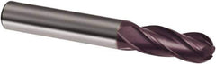 Guhring - 14mm Diam, 26mm LOC, 4 Flute Solid Carbide Ball End Mill - FIREX Finish, Single End, 83mm OAL, 14mm Shank Diam, Spiral Flute - Exact Tool & Supply