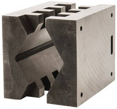 Heinrich - 8" Wide, V-Groove Vise Jaw - Ductile Iron, Fixed Jaw, Compatible with DA-8800-SC Vises - Exact Tool & Supply