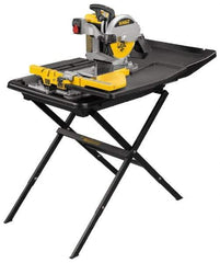 DeWALT - 10" Blade Diam, Tile Saw - 4,200 RPM, 34" Table Depth x 26" Table Width, 120 Volts, 15 Amps - Exact Tool & Supply