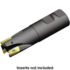 Kennametal - 5/8" Cut Diam, 0.58" Max Depth of Cut, 3/4" Shank Diam, 3.53" OAL, Indexable Square Shoulder End Mill - EC14.., EP14.. Inserts, Weldon Shank, 0° Lead Angle, Through Coolant - Exact Tool & Supply