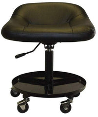 Sunex Tools - 320 Lb Capacity, 5 Wheel Adjustable Creeper Seat - Steel, 17.95" High - Exact Tool & Supply