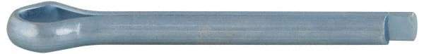 Value Collection - 3/16" Diam x 2" Long Extended Prong Cotter Pin - Grade 2, Zinc-Plated, Steel - Exact Tool & Supply