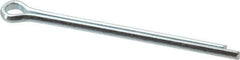 Value Collection - 5/32" Diam x 2-1/2" Long Extended Prong Cotter Pin - Grade 2, Zinc-Plated, Steel - Exact Tool & Supply