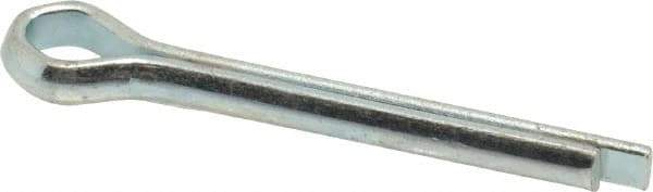 Value Collection - 3/16" Diam x 1-1/2" Long Extended Prong Cotter Pin - Grade 2, Zinc-Plated, Steel - Exact Tool & Supply