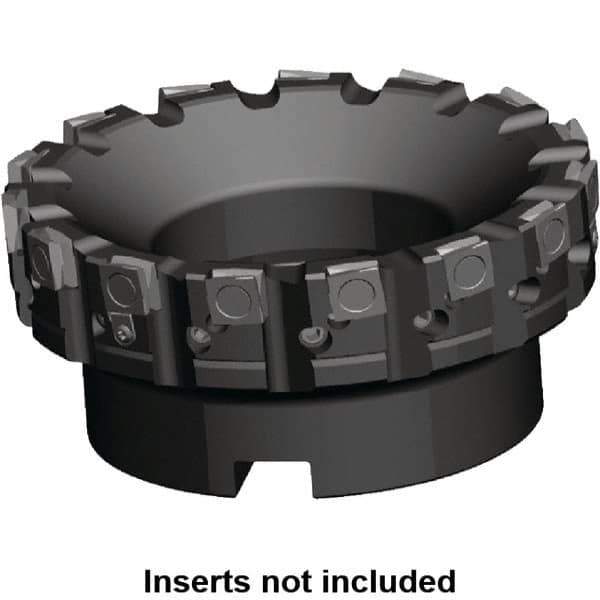 Kennametal - 15 Inserts, 127mm Cut Diam, 1-1/2" Arbor Diam, 0.236" Max Depth of Cut, Indexable Square-Shoulder Face Mill - 0/90° Lead Angle, 2-3/8" High, SPHX 1205... Insert Compatibility, Series Fix-Perfect - Exact Tool & Supply