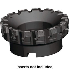 Kennametal - 15 Inserts, 127mm Cut Diam, 1-1/2" Arbor Diam, 0.236" Max Depth of Cut, Indexable Square-Shoulder Face Mill - 0/90° Lead Angle, 2-3/8" High, SPHX 1205... Insert Compatibility, Series Fix-Perfect - Exact Tool & Supply