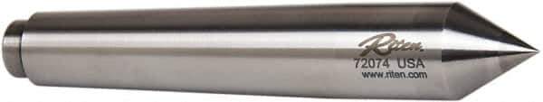 Riten - 7/8" Head Diam, Carbide-Tipped Steel Standard Point Half Dead Center - Jarno 7 Taper, 7/8" Point Diam, 1-3/16" Point Length, 5-1/4" OAL - Exact Tool & Supply