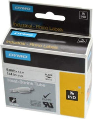Dymo - 60" Long, White Heat Shrinkable Polyolefin Heat Shrink Tubing - For RhinoPRO 3000 - Exact Tool & Supply