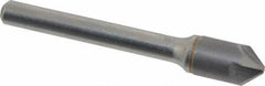 Hertel - 3/8" Head Diam, 1/4" Shank Diam, 4 Flute 82° Solid Carbide Countersink - 2-1/4" OAL, Straight Shank - Exact Tool & Supply
