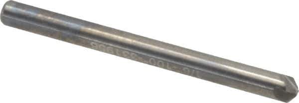 Hertel - 1/8" Head Diam, 1/8" Shank Diam, 4 Flute 100° Solid Carbide Countersink - 1-1/2" OAL, Straight Shank - Exact Tool & Supply