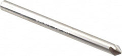 Hertel - 1/8" Head Diam, 1/8" Shank Diam, 4 Flute 82° Solid Carbide Countersink - Exact Tool & Supply