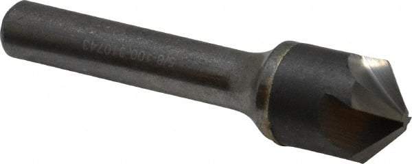 Hertel - 5/8" Head Diam, 3/8" Shank Diam, 4 Flute 100° Solid Carbide Countersink - 2-3/8" OAL, Straight Shank - Exact Tool & Supply