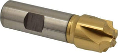 Hertel - 3/16" Radius, 3/4" Mill Diam, 4 Flute Cobalt Corner Rounding End Mill - Single End, TiN Finish, 3-1/8" OAL, 3/4" Shank Diam - Exact Tool & Supply