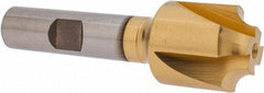 Hertel - 3/16" Radius, 3/4" Mill Diam, 4 Flute Cobalt Corner Rounding End Mill - Single End, TiN Finish, 2-15/16" OAL, 1/2" Shank Diam - Exact Tool & Supply