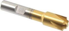 Hertel - 3/32" Radius, 1/2" Mill Diam, 4 Flute Cobalt Corner Rounding End Mill - Single End, TiN Finish, 2-1/2" OAL, 3/8" Shank Diam - Exact Tool & Supply