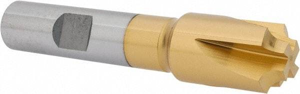Hertel - 1/8" Radius, 5/8" Mill Diam, 4 Flute Cobalt Corner Rounding End Mill - Single End, TiN Finish, 3" OAL, 1/2" Shank Diam - Exact Tool & Supply