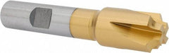 Hertel - 1/8" Radius, 5/8" Mill Diam, 4 Flute Cobalt Corner Rounding End Mill - Single End, TiN Finish, 3" OAL, 1/2" Shank Diam - Exact Tool & Supply