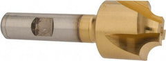 Hertel - 1/4" Radius, 1" Mill Diam, 4 Flute Cobalt Corner Rounding End Mill - Single End, TiN Finish, 3" OAL, 1/2" Shank Diam - Exact Tool & Supply