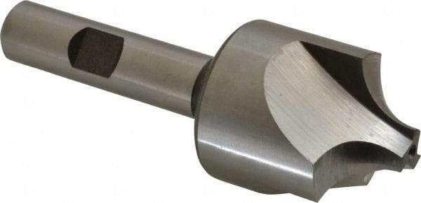 Hertel - 7/16" Radius, 1-1/4" Mill Diam, 3 Flute Cobalt Corner Rounding End Mill - Single End, Uncoated, 3-1/2" OAL, 1/2" Shank Diam - Exact Tool & Supply