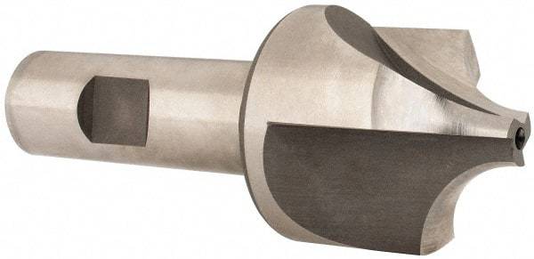 Hertel - 9/16" Radius, 1-1/2" Mill Diam, 3 Flute High Speed Steel Corner Rounding End Mill - Single End, Uncoated, 3-3/4" OAL, 3/4" Shank Diam - Exact Tool & Supply