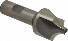 Hertel - 1/2" Radius, 1-3/8" Mill Diam, 3 Flute High Speed Steel Corner Rounding End Mill - Single End, Uncoated, 3-3/4" OAL, 3/4" Shank Diam - Exact Tool & Supply