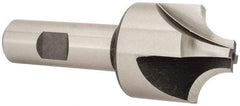 Hertel - 1/2" Radius, 1-1/2" Mill Diam, 4 Flute High Speed Steel Corner Rounding End Mill - Single End, Uncoated, 3-7/8" OAL, 3/4" Shank Diam - Exact Tool & Supply
