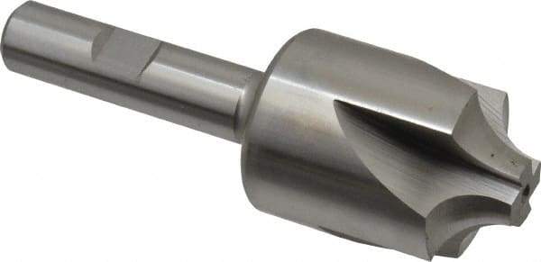 Hertel - 3/8" Radius, 1-1/4" Mill Diam, 4 Flute Cobalt Corner Rounding End Mill - Single End, Uncoated, 3-1/2" OAL, 1/2" Shank Diam - Exact Tool & Supply