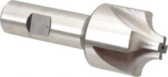 Hertel - 7/16" Radius, 1-3/8" Mill Diam, 4 Flute High Speed Steel Corner Rounding End Mill - Single End, Uncoated, 3-3/4" OAL, 3/4" Shank Diam - Exact Tool & Supply